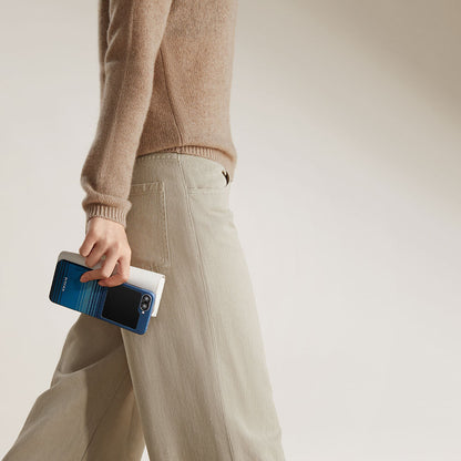 Galaxy Z Flip 6 Kılıf M-safe Şarj Özellikli Aramid Fiber Pitaka Tactile Woven Sunset-Moonrise Serisi Moonrise Kapak