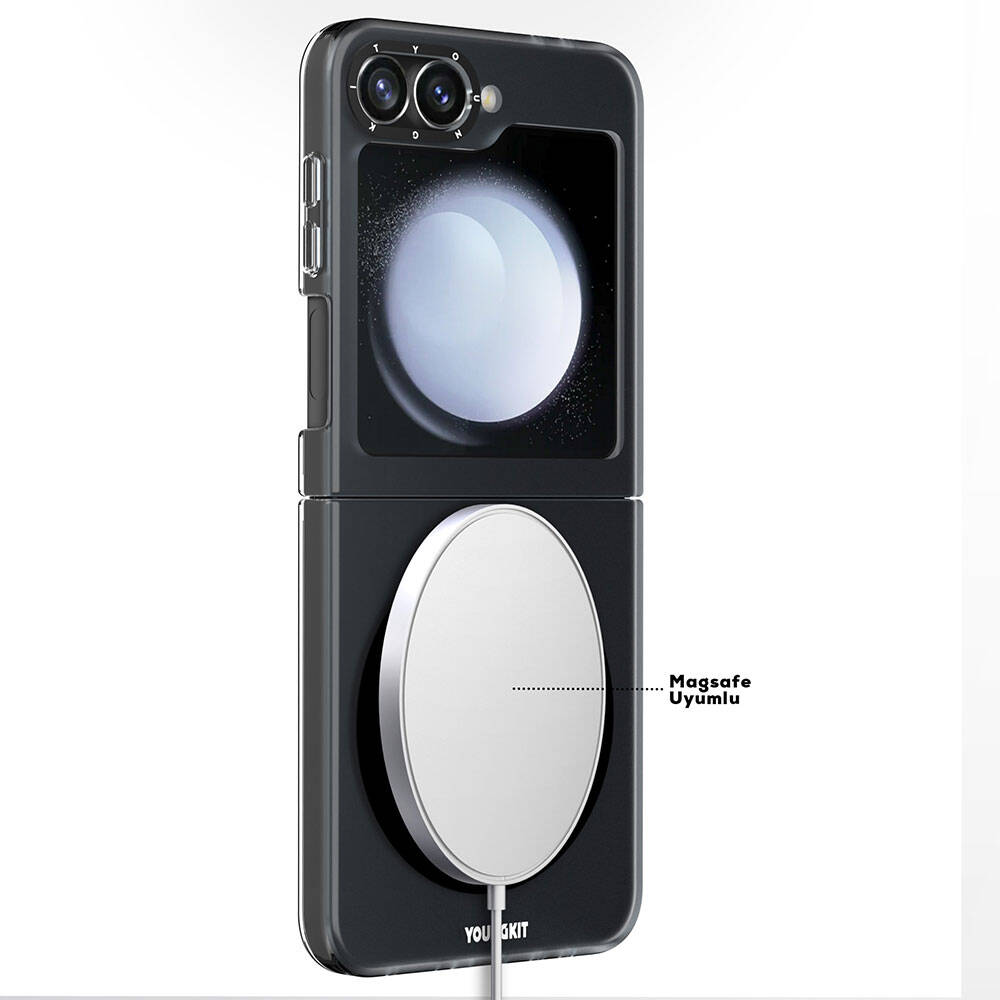 Galaxy Z Flip 6 Kılıf M-safe Şarj Özellikli Youngkit Hidden Sand Serisi Kapak