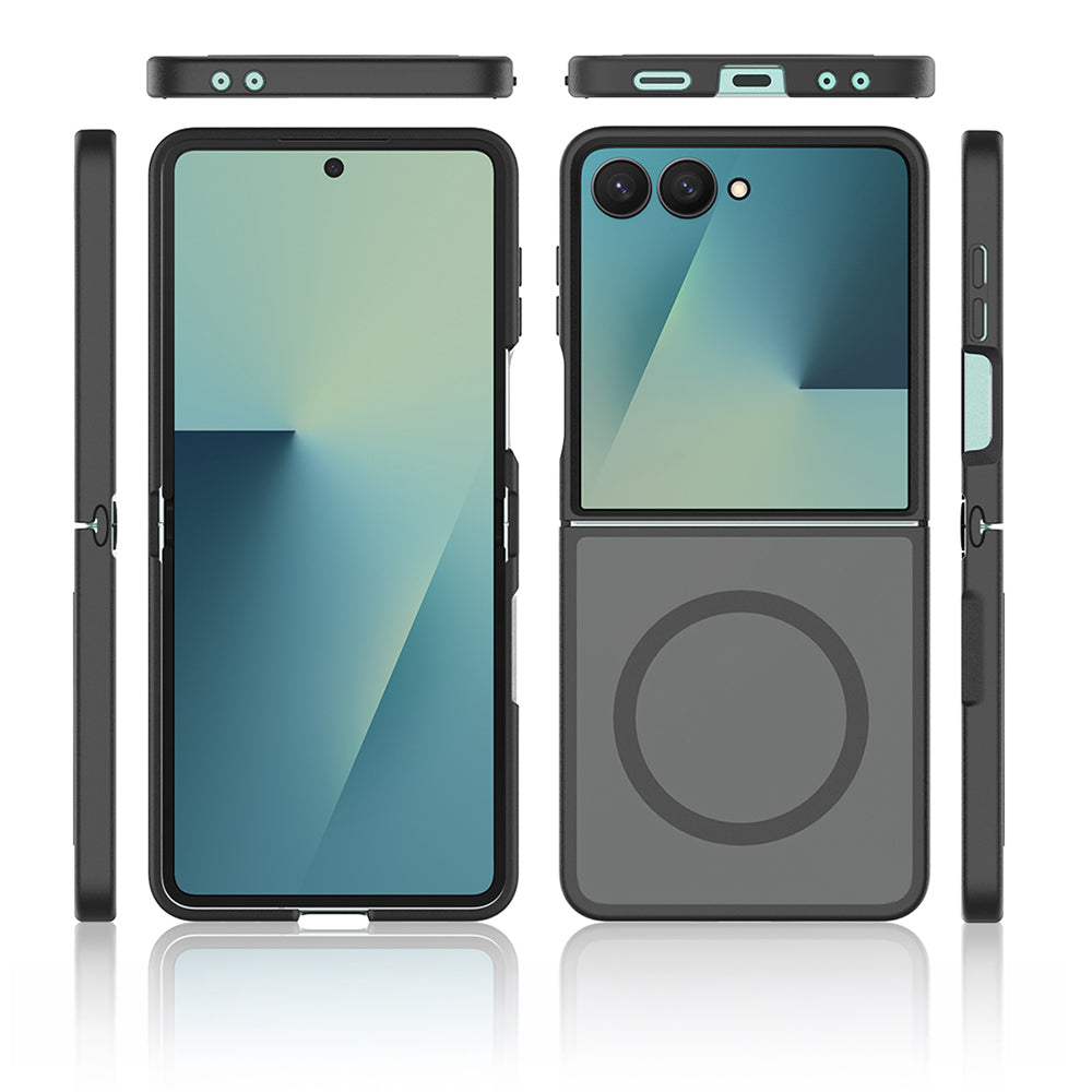 Galaxy Z Flip 7 Kılıf M-Safe Şarj Özellikli Kamera Korumalı Zore Lunex Kapak