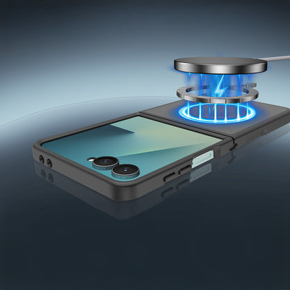 Galaxy Z Flip 7 Kılıf M-Safe Şarj Özellikli Kamera Korumalı Zore Lunex Kapak