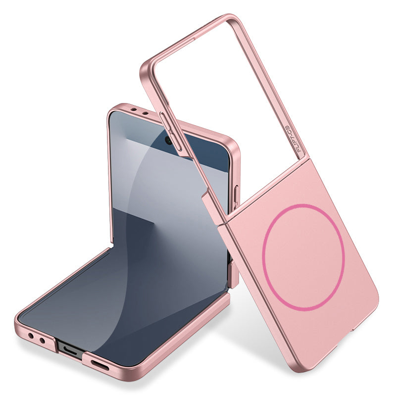 Galaxy Z Flip 7 Kılıf Wireless Şarj Özellikli Zore Kıpta M-safe Kapak