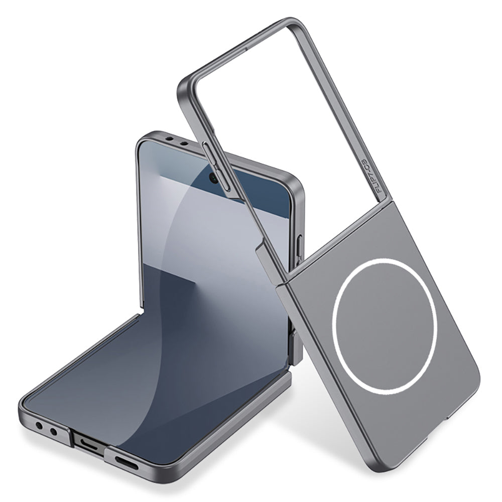 Galaxy Z Flip 7 Kılıf Wireless Şarj Özellikli Zore Kıpta M-safe Kapak