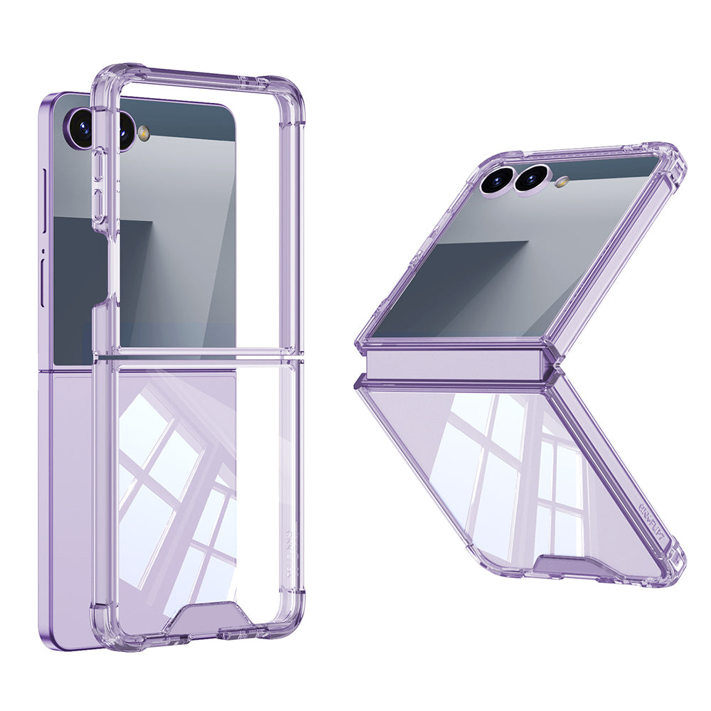 Galaxy Z Flip 7 Kılıf Zore Full Camlı Kıpta Kapak