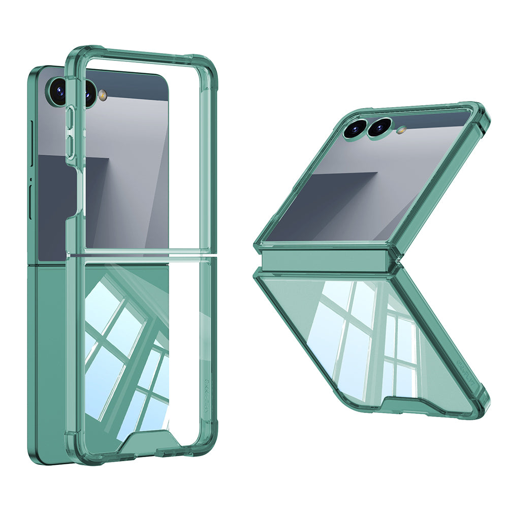 Galaxy Z Flip 7 Kılıf Zore Full Camlı Kıpta Kapak