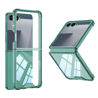 Galaxy Z Flip 7 Kılıf Zore Full Camlı Kıpta Kapak