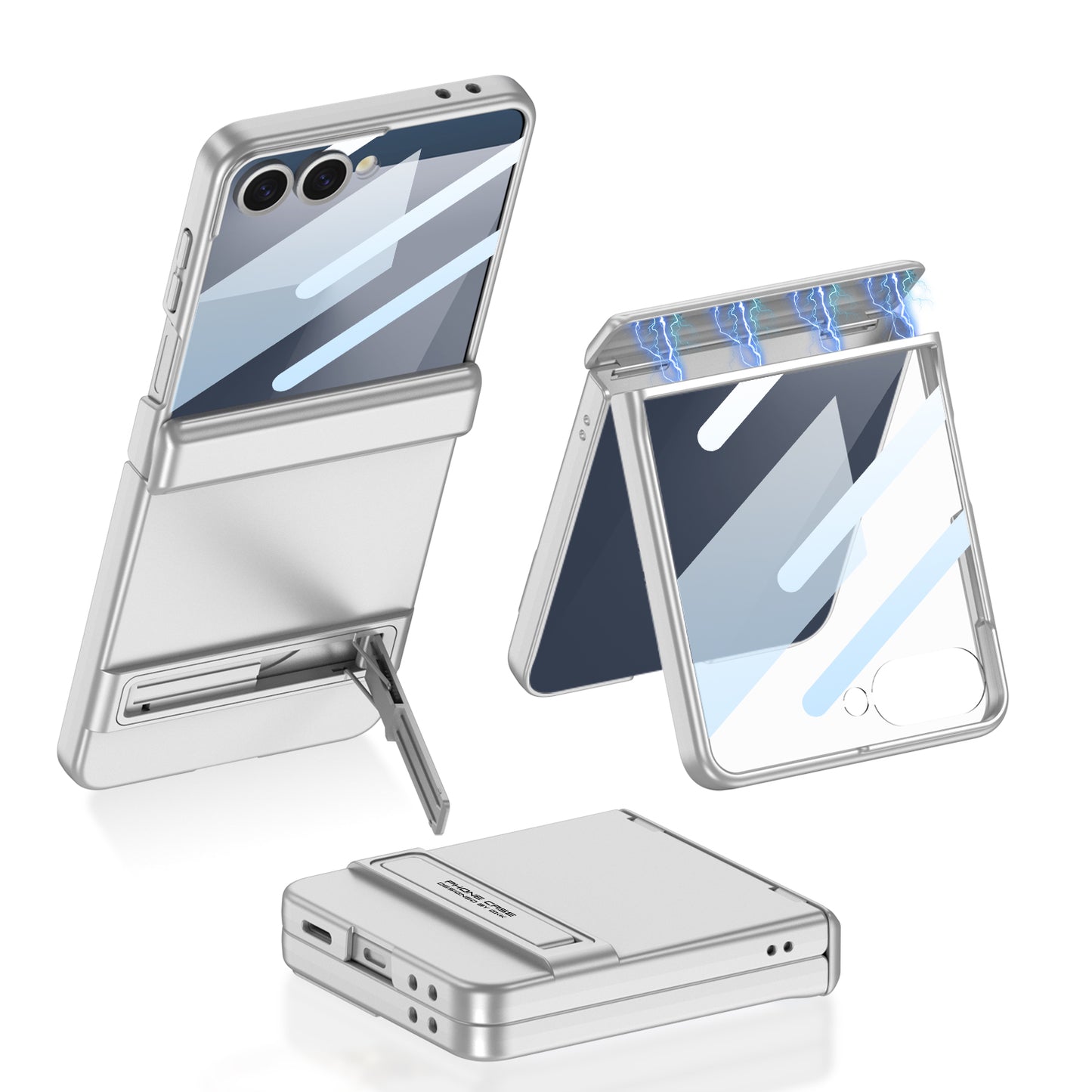 Galaxy Z Flip 7 Kılıf Zore Kıpta Standlı Kapak