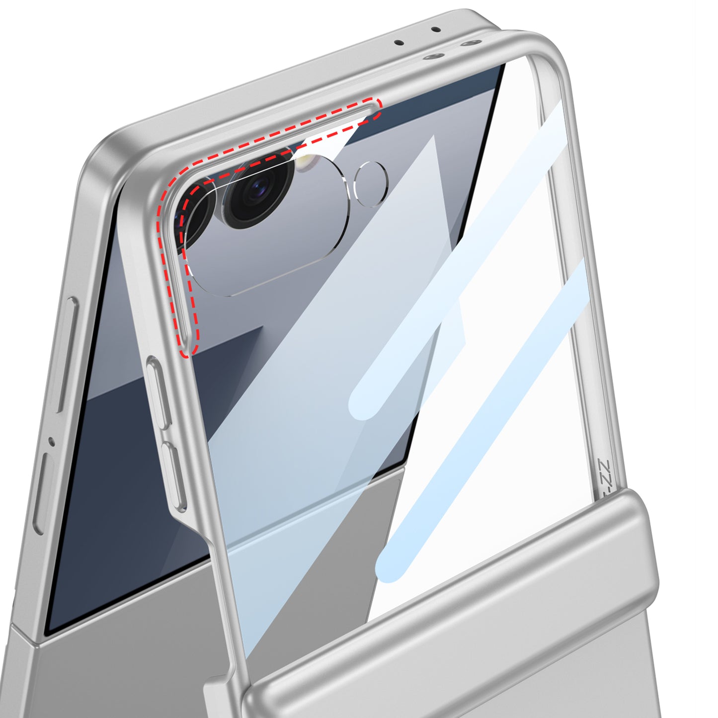 Galaxy Z Flip 7 Kılıf Zore Kıpta Standlı Kapak