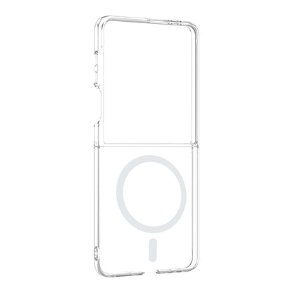Galaxy Z Flip 8 Kamera Korumalı M-Safe Şarj Özellikli Şeffaf Zore London Sert PC Kapak
