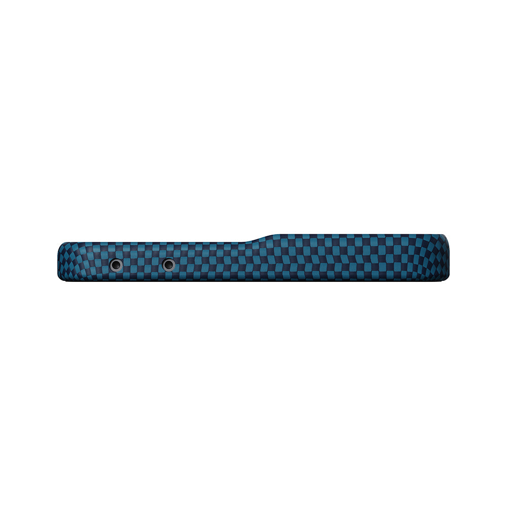 Galaxy Z Flip 8 Kılıf M-safe Şarj Özellikli Aramid Karbon Fiber Pitaka Tactile Woven Sunset-Moonrise Serisi Kapak