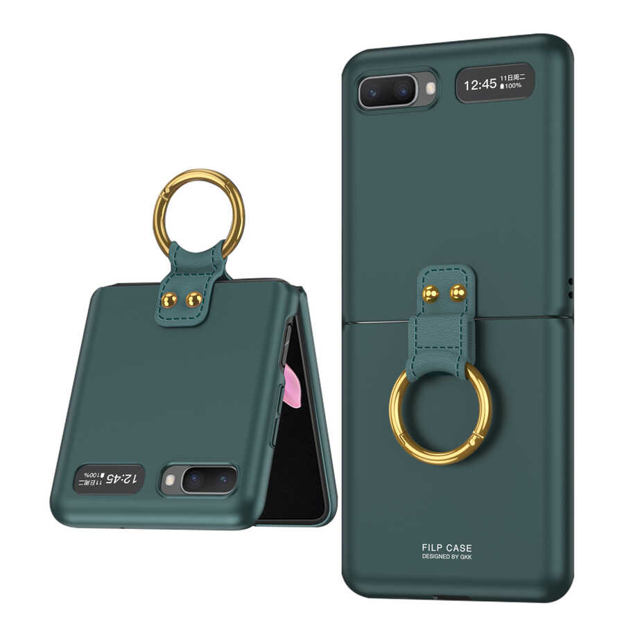 Galaxy Z Flip Kılıf Zore Flip Ring Kıpta Kapak