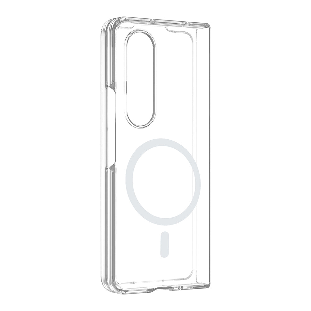 Galaxy Z Fold 4 Kamera Korumalı M-Safe Şarj Özellikli Şeffaf Zore London Sert PC Kapak