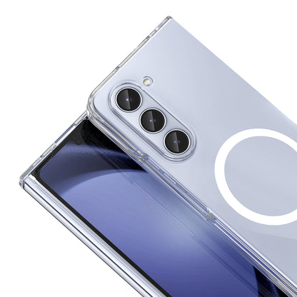 Galaxy Z Fold 5 Kamera Korumalı M-Safe Şarj Özellikli Şeffaf Zore London Sert PC Kapak