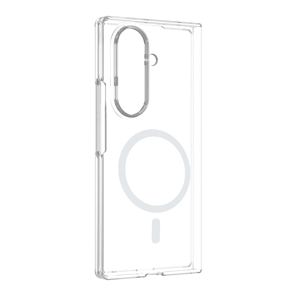 Galaxy Z Fold 6 Kamera Korumalı M-Safe Şarj Özellikli Şeffaf Zore London Sert PC Kapak