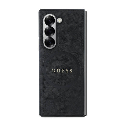 Galaxy Z Fold 6 Kılıf Guess Orjinal Lisanslı M-safe Şarj Özellikli Saffiano Metal Logo Kapak