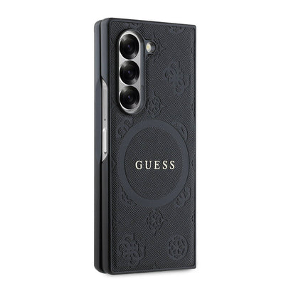 Galaxy Z Fold 6 Kılıf Guess Orjinal Lisanslı M-safe Şarj Özellikli Saffiano Metal Logo Kapak