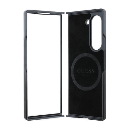 Galaxy Z Fold 6 Kılıf Guess Orjinal Lisanslı M-safe Şarj Özellikli Saffiano Metal Logo Kapak