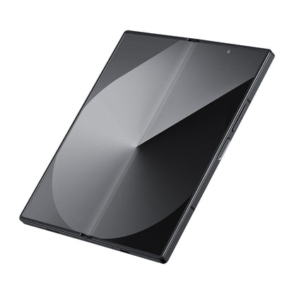 Galaxy Z Fold 6 Kılıf M-safe Şarj Özellikli 600D Aramid Fiber Pitaka Ultra-Slim Classic Serisi Black-Grey Twill Kapak