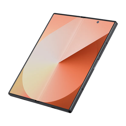 Galaxy Z Fold 6 Kılıf M-safe Şarj Özellikli Aramid Fiber Pitaka Tactile Woven Sunset-Moonrise Serisi Sunset Kapak