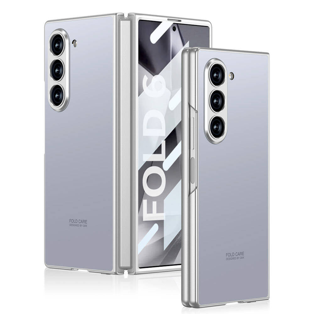Galaxy Z Fold 6 Kılıf Titanyum Metal Tasarımlı Zore Kıpta Caz Kapak