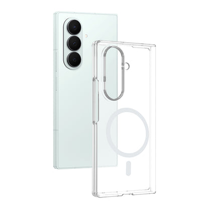 Galaxy Z Fold 7 Kamera Korumalı M-Safe Şarj Özellikli Şeffaf Zore London Sert PC Kapak