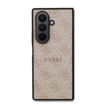 Galaxy Z Fold 7 Kılıf Guess Orjinal Lisanslı M-safe Şarj Özellikli 4G Desen Yazı Logolu Kapak