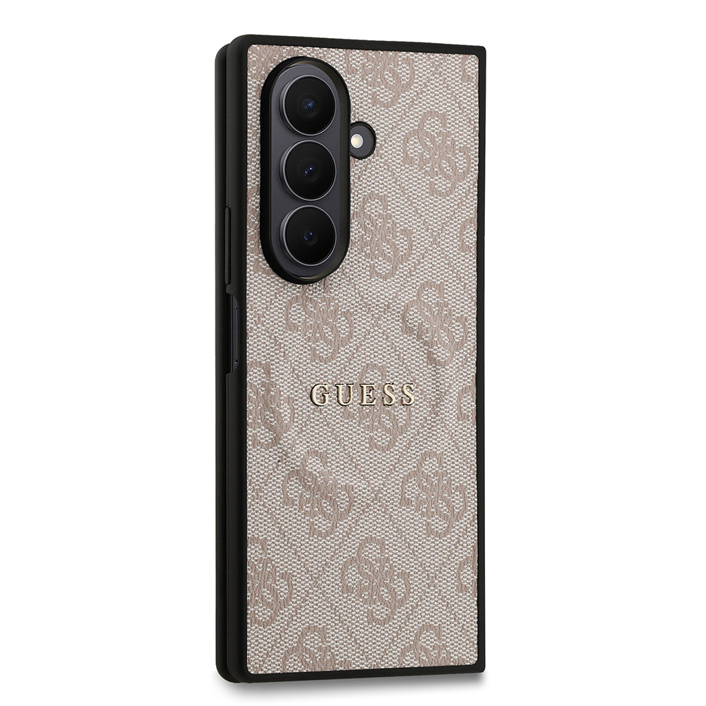 Galaxy Z Fold 7 Kılıf Guess Orjinal Lisanslı M-safe Şarj Özellikli 4G Desen Yazı Logolu Kapak