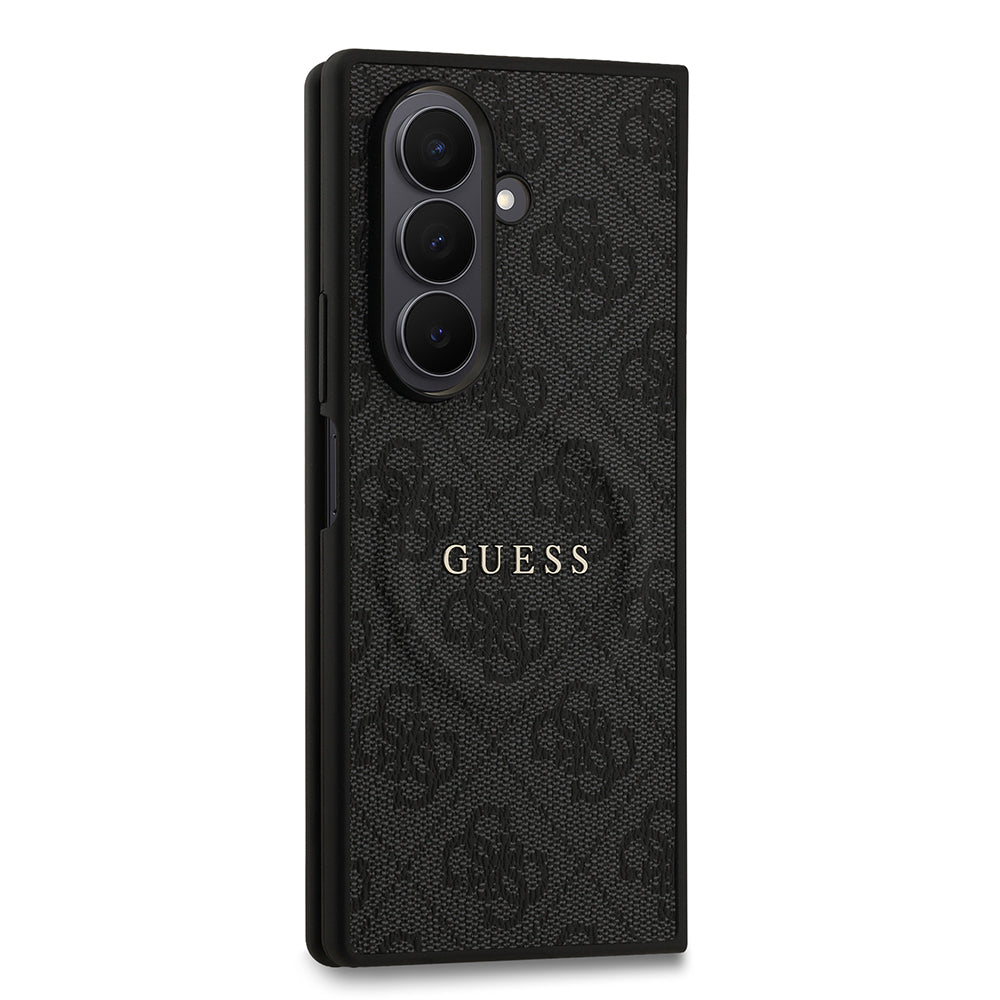 Galaxy Z Fold 7 Kılıf Guess Orjinal Lisanslı M-safe Şarj Özellikli 4G Desen Yazı Logolu Kapak