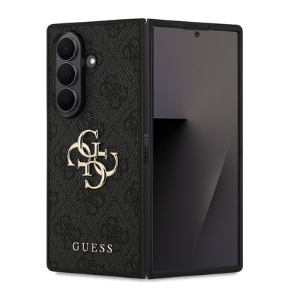 Galaxy Z Fold 7 Kılıf Guess Orjinal Lisanslı PU Deri Büyük Metal Logo Dizaynlı Kapak