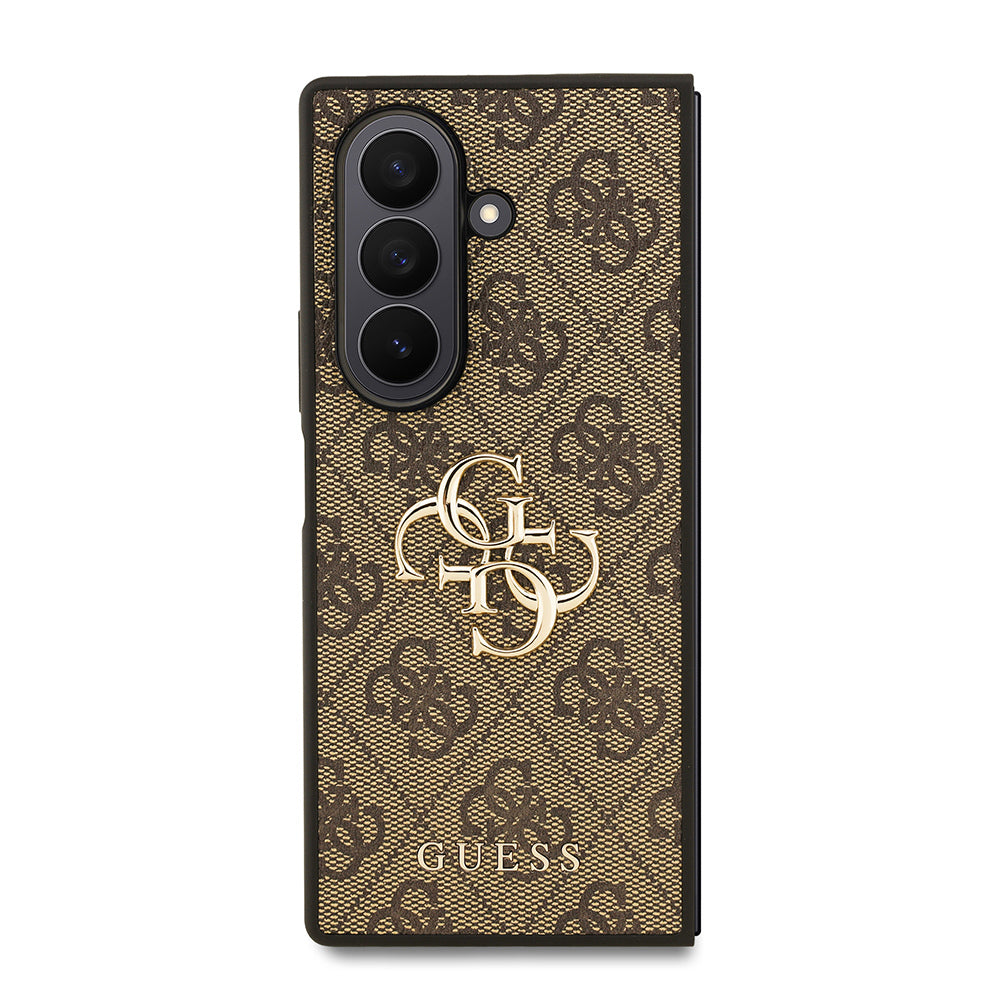 Galaxy Z Fold 7 Kılıf Guess Orjinal Lisanslı PU Deri Büyük Metal Logo Dizaynlı Kapak