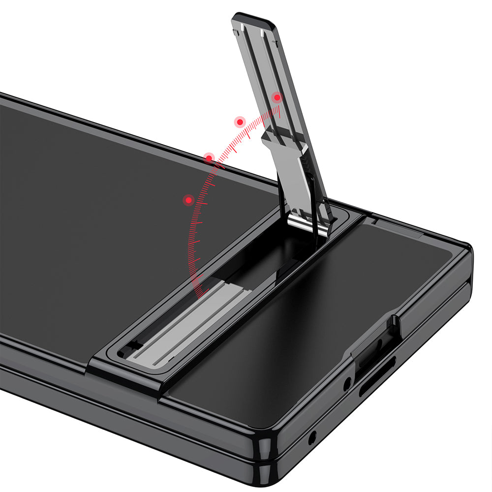 Galaxy Z Fold 7 Kılıf Kamera Korumalı Şeffaf Tasarımlı Zore Lego Standlı Kapak