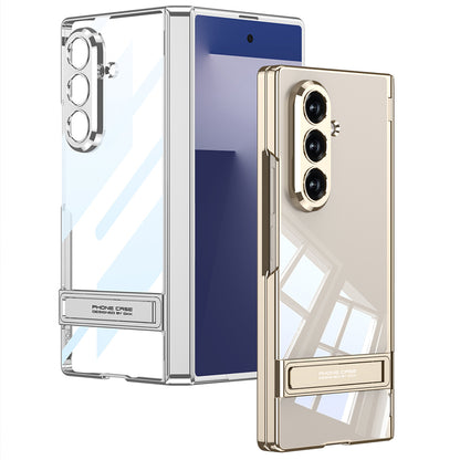 Galaxy Z Fold 7 Kılıf Kamera Korumalı Şeffaf Tasarımlı Zore Lego Standlı Kapak