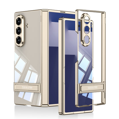 Galaxy Z Fold 7 Kılıf Kamera Korumalı Şeffaf Tasarımlı Zore Lego Standlı Kapak