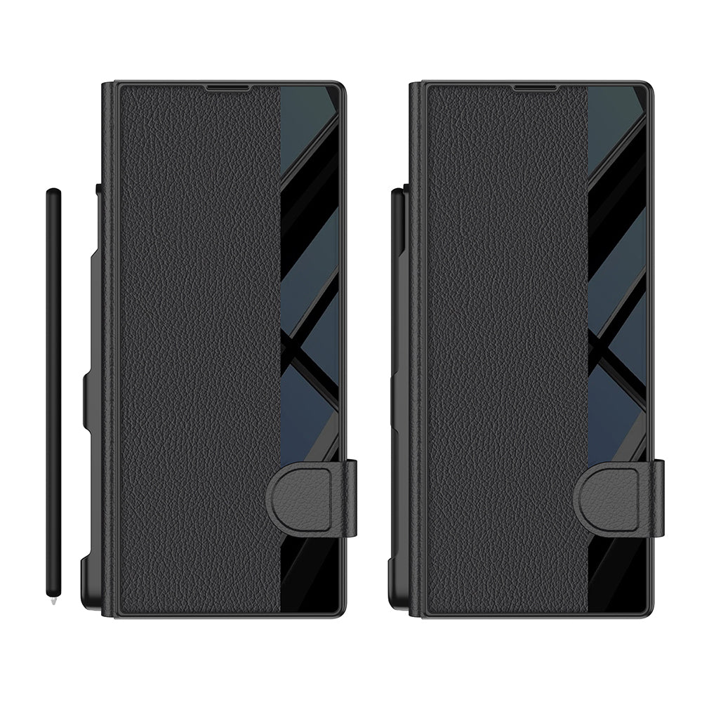Galaxy Z Fold 7 Kılıf Kamera Korumalı Zore Kıpta Aynalı Kalem Bölmeli Fest Kapak