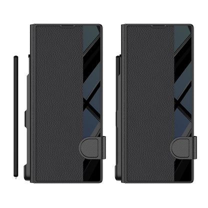 Galaxy Z Fold 7 Kılıf Kamera Korumalı Zore Kıpta Aynalı Kalem Bölmeli Fest Kapak