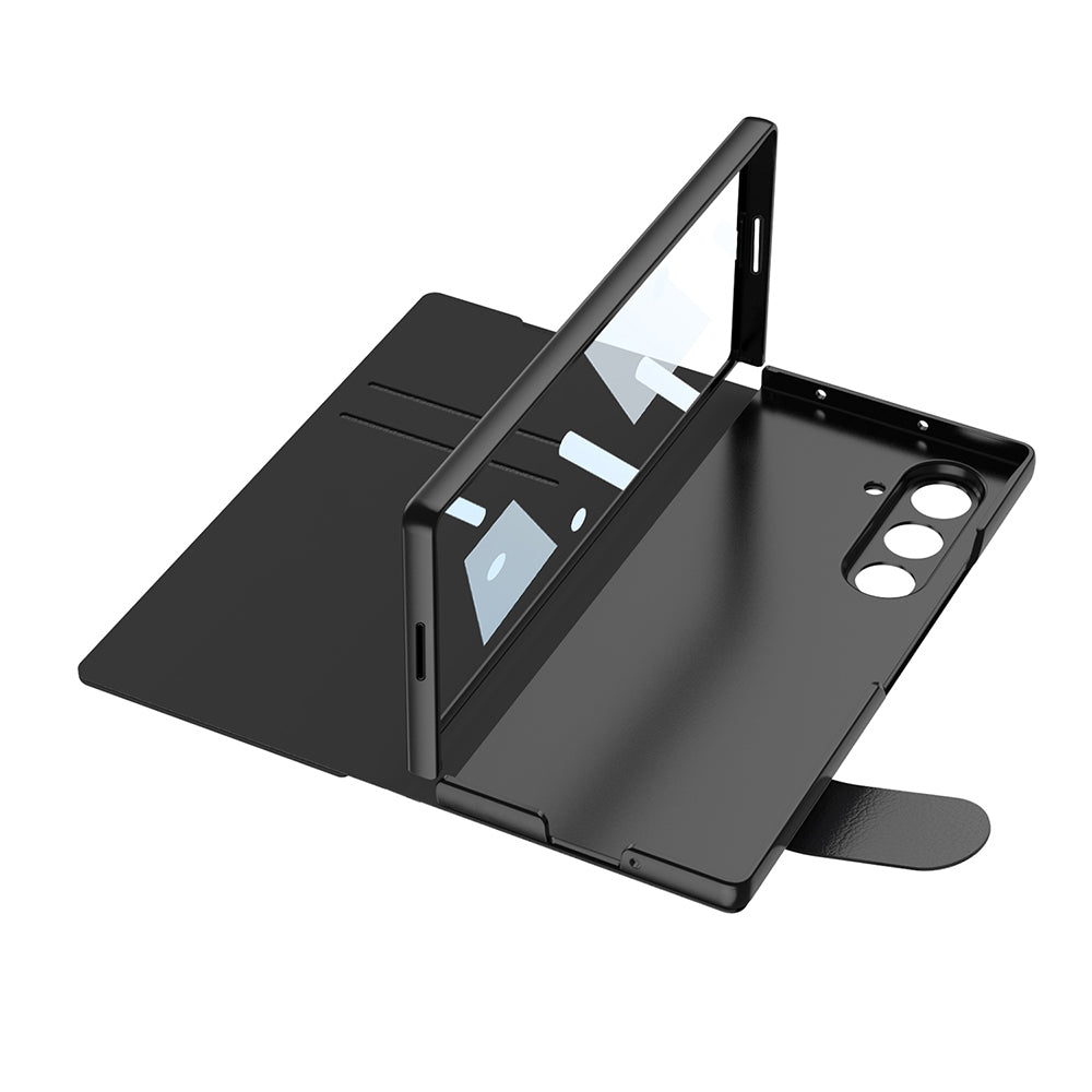 Galaxy Z Fold 7 Kılıf Kamera Korumalı Zore Kıpta Aynalı Kalem Bölmeli Fest Kapak