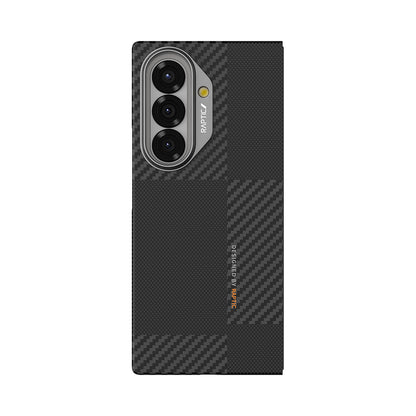 Galaxy Z Fold 7 Kılıf M-safe Şarj Özellikli 600D Metal Kamera Çerçeveli Raptic Aramid Fiber Geotik Serisi Kapak
