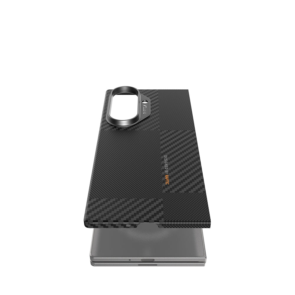 Galaxy Z Fold 7 Kılıf M-safe Şarj Özellikli 600D Metal Kamera Çerçeveli Raptic Aramid Fiber Geotik Serisi Kapak