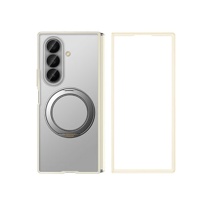 Galaxy Z Fold 7 Kılıf M-safe Şarj Özellikli Arkası Mat Sert PC Wlons Vena Standlı Kapak