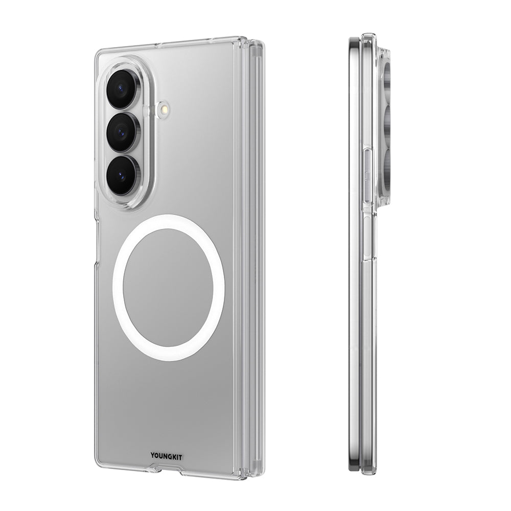 Galaxy Z Fold 7 Kılıf M-safe Şarj Özellikli Youngkit Clear Serisi Kapak
