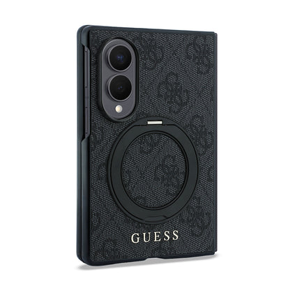 Galaxy Z Fold 8 Kılıf Guess Orjinal Lisanslı M-safe Şarj Özellikli 360 Derece Dönebilen Standlı PU Metal Logolu Kapak