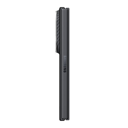 Galaxy Z Fold 8 Kılıf M-safe Şarj Özellikli 600D Aramid Karbon Fiber Pitaka Edge Serisi Black-Grey Twill Kapak