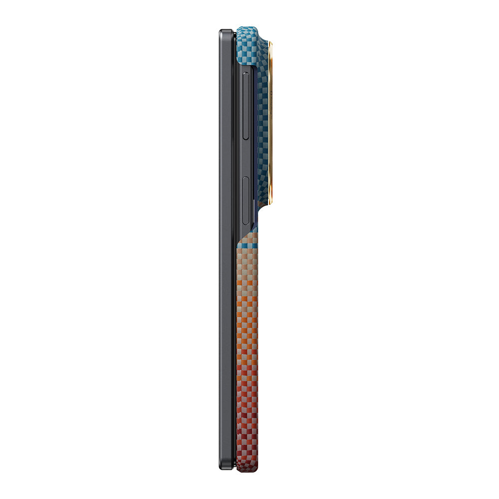 Galaxy Z Fold 8 Kılıf M-safe Şarj Özellikli Aramid Karbon Fiber Pitaka Sunset 2.0 California Dream Serisi Kapak