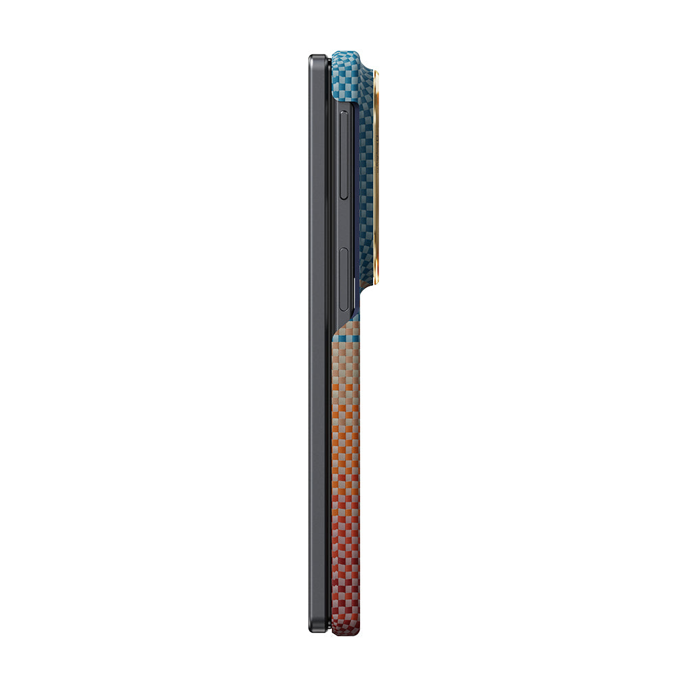 Galaxy Z Fold 8 Kılıf M-safe Şarj Özellikli Aramid Karbon Fiber Pitaka Sunset 2.0 California Dream Serisi Kapak