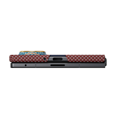 Galaxy Z Fold 8 Kılıf M-safe Şarj Özellikli Aramid Karbon Fiber Pitaka Sunset 2.0 California Dream Serisi Kapak