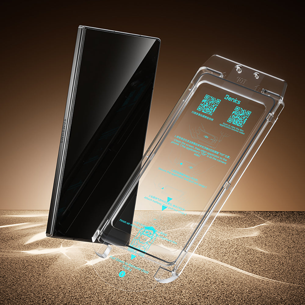 Galaxy Z Fold 8 Ultra Benks Glass Warrior AR Ön Çerçeve Uyumlu Cam Ekran Koruyucu + Kolay Uygulama Aparatı
