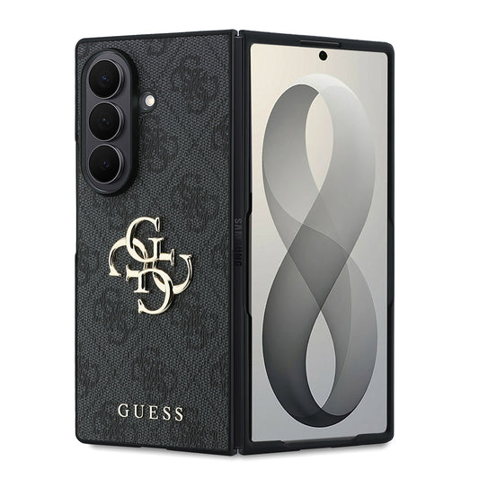 Galaxy Z Fold 8 Ultra Kılıf Guess Orjinal Lisanslı PU Deri 4G Desenli Yazı Logolu Kapak