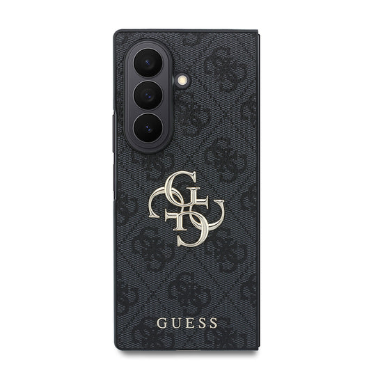Galaxy Z Fold 8 Ultra Kılıf Guess Orjinal Lisanslı PU Deri 4G Desenli Yazı Logolu Kapak