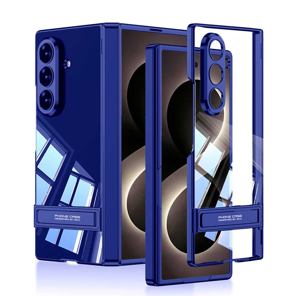 Galaxy Z Fold 8 Ultra Kılıf Kamera Korumalı Şeffaf Tasarımlı Zore Lego Standlı Kapak