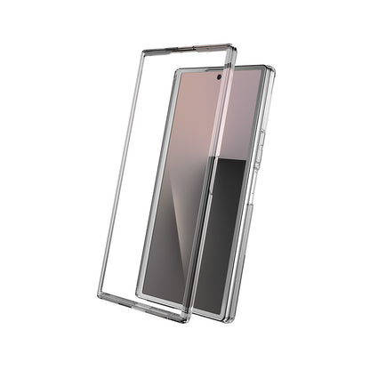 Galaxy Z Fold 8 Ultra Kılıf M-safe Şarj Özellikli Transparan Sert PC Wlons Pita Standlı Kapak