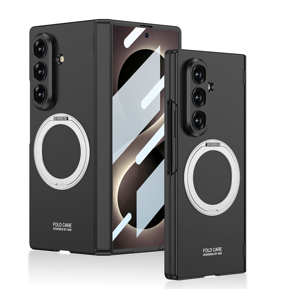 Galaxy Z Fold 8 Ultra Kılıf M-safe Şarj Özellikli Zore Kıpta KPT-07 Ring Standlı Sert PC Kapak